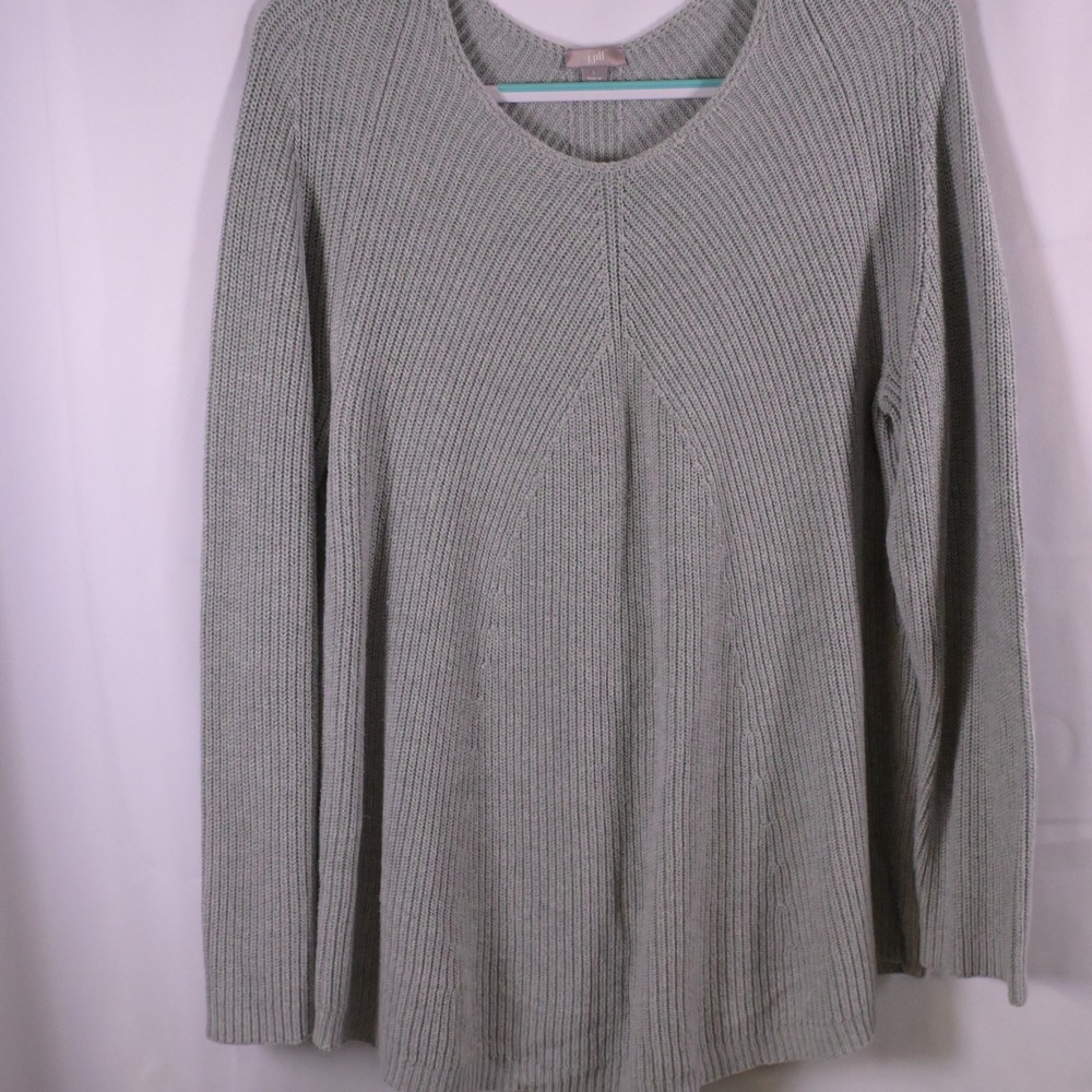 J.‎ Jill Gray Ribbed Knit Pullover Sweater Women's Large
